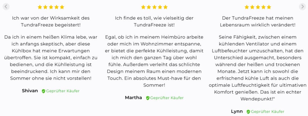 Tundra Freeze Erfahrungen